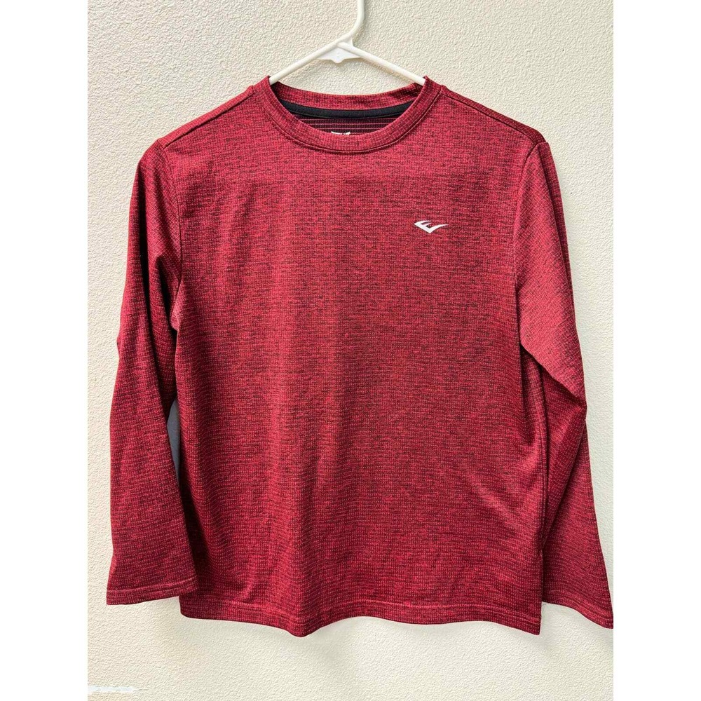 Everlast Boys Long Sleeve Athletic T-Shirt Red Heather Size‎ M 10 12 Athletic